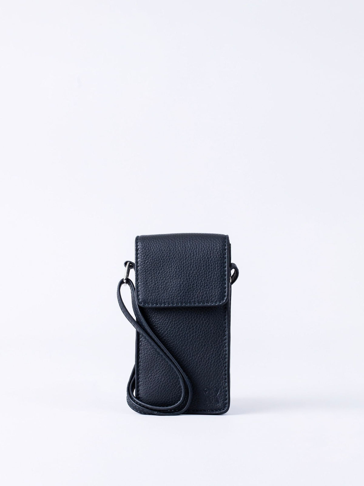 Lakeland Leather navy cross-body phone pouch (British brand)