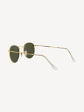 Lunettes de soleil Ray-Ban Round Metal monture dorée verres verts, version Royaume-Uni