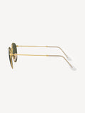 Lunettes de soleil Ray-Ban Round Metal monture dorée verres verts, version Royaume-Uni