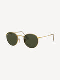 Lunettes de soleil Ray-Ban Round Metal monture dorée verres verts, version Royaume-Uni