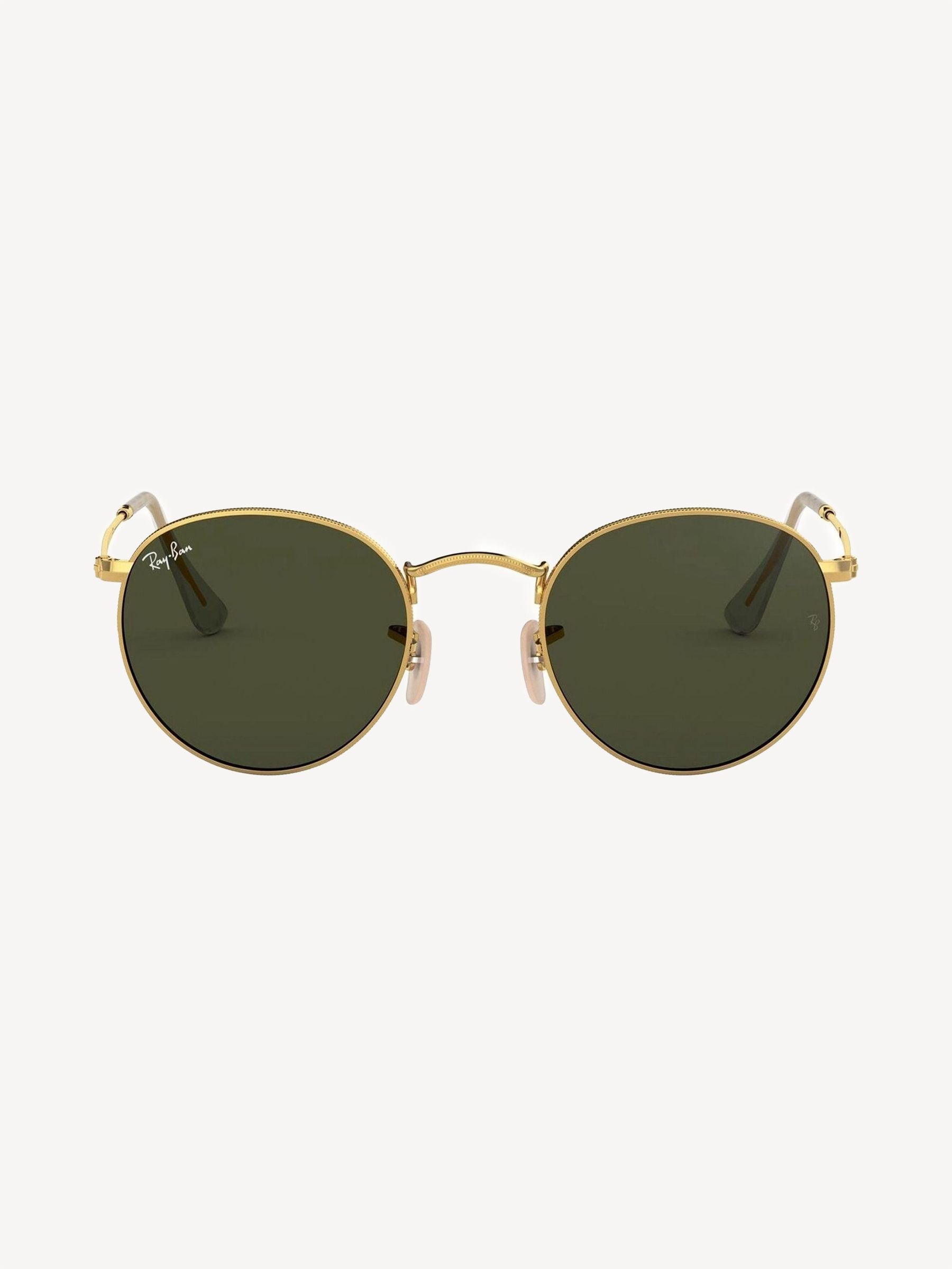 Lunettes de soleil Ray-Ban Round Metal monture dorée verres verts, version Royaume-Uni