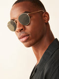 Lunettes de soleil Ray-Ban Round Metal monture dorée verres verts, version Royaume-Uni
