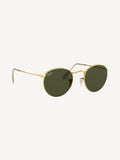 Lunettes de soleil Ray-Ban Round Metal monture dorée verres verts, version Royaume-Uni