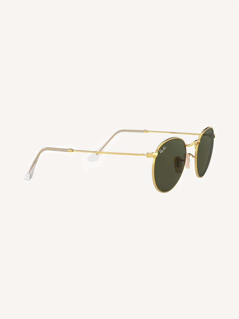 Lunettes de soleil Ray-Ban Round Metal monture dorée verres verts, version Royaume-Uni