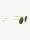 Lunettes de soleil Ray-Ban Round Metal monture dorée verres verts, version Royaume-Uni