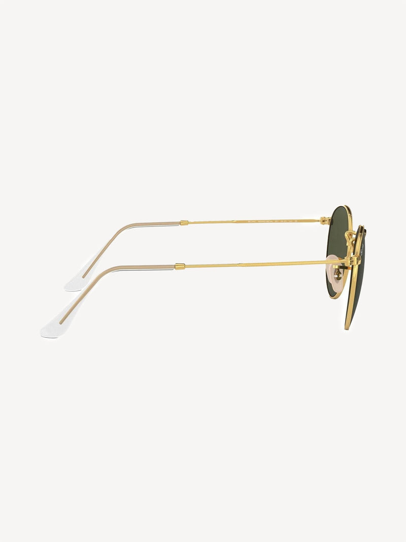 Lunettes de soleil Ray-Ban Round Metal monture dorée verres verts, version Royaume-Uni