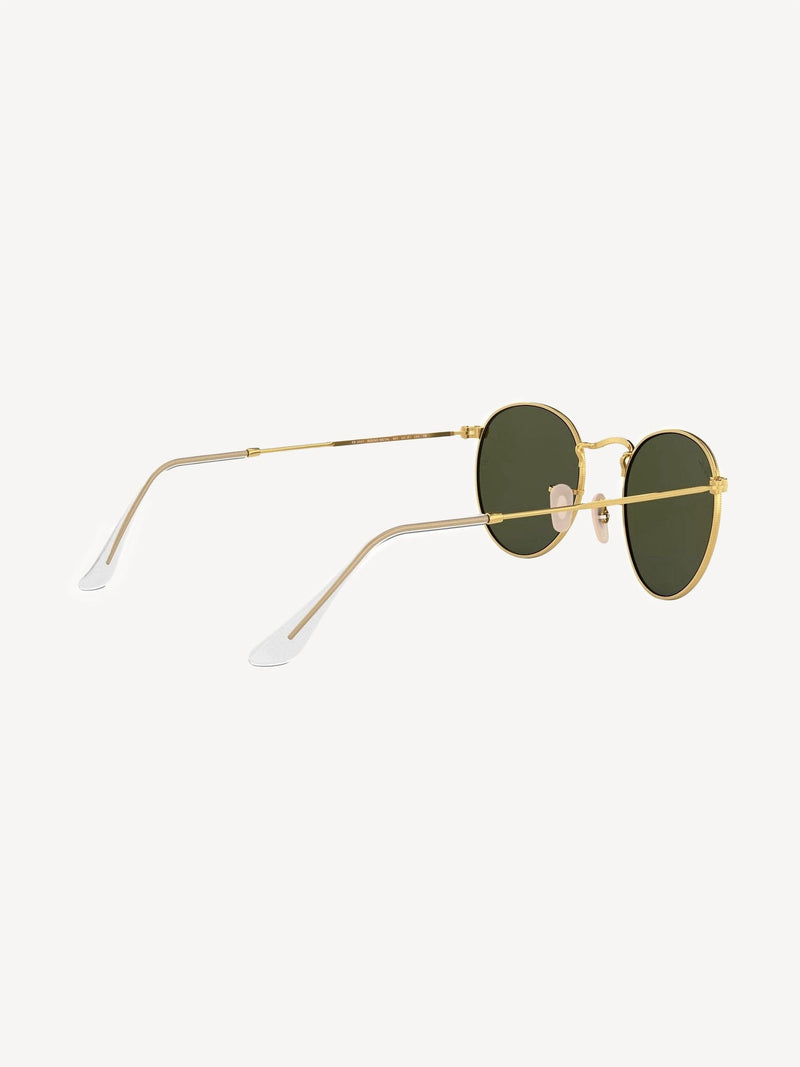 Lunettes de soleil Ray-Ban Round Metal monture dorée verres verts, version Royaume-Uni