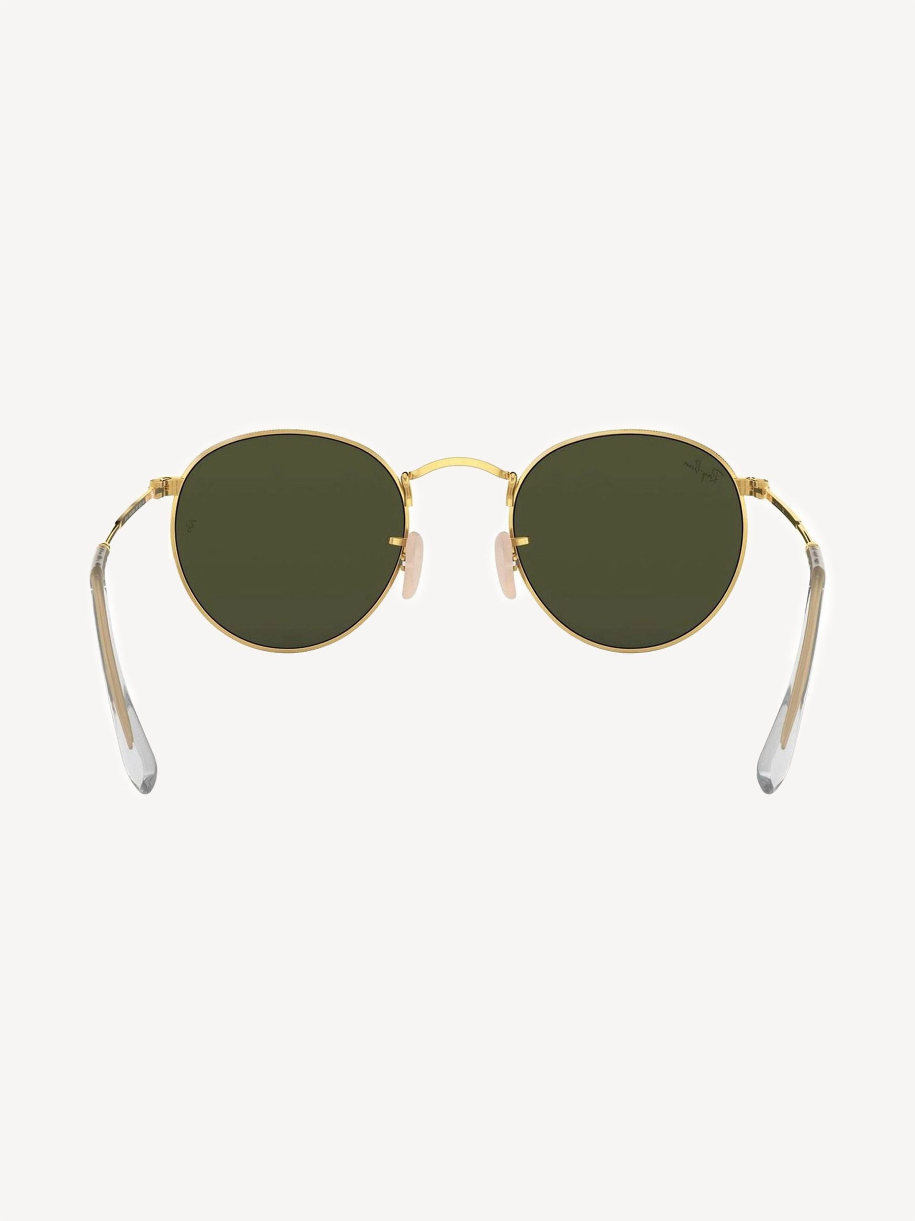 Lunettes de soleil Ray-Ban Round Metal monture dorée verres verts, version Royaume-Uni