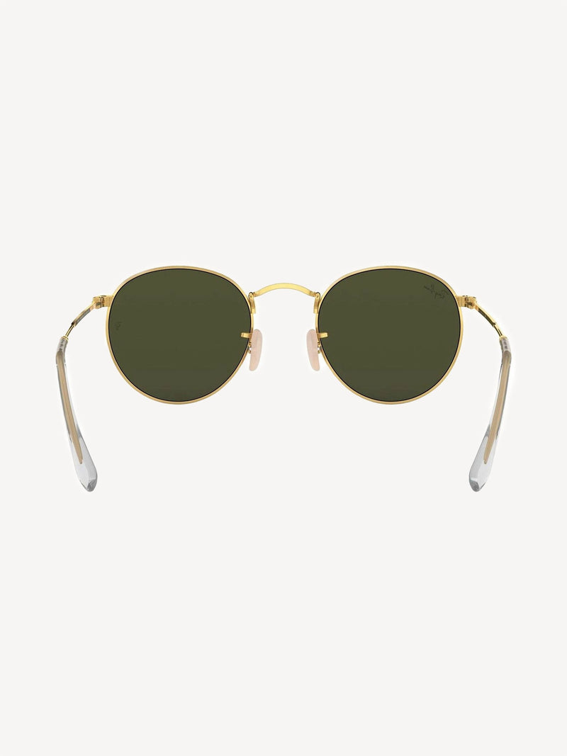 Lunettes de soleil Ray-Ban Round Metal monture dorée verres verts, version Royaume-Uni