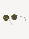 Lunettes de soleil Ray-Ban Round Metal monture dorée verres verts, version Royaume-Uni