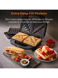 Tower silver 3-in-1 sandwich maker, imported from the UK