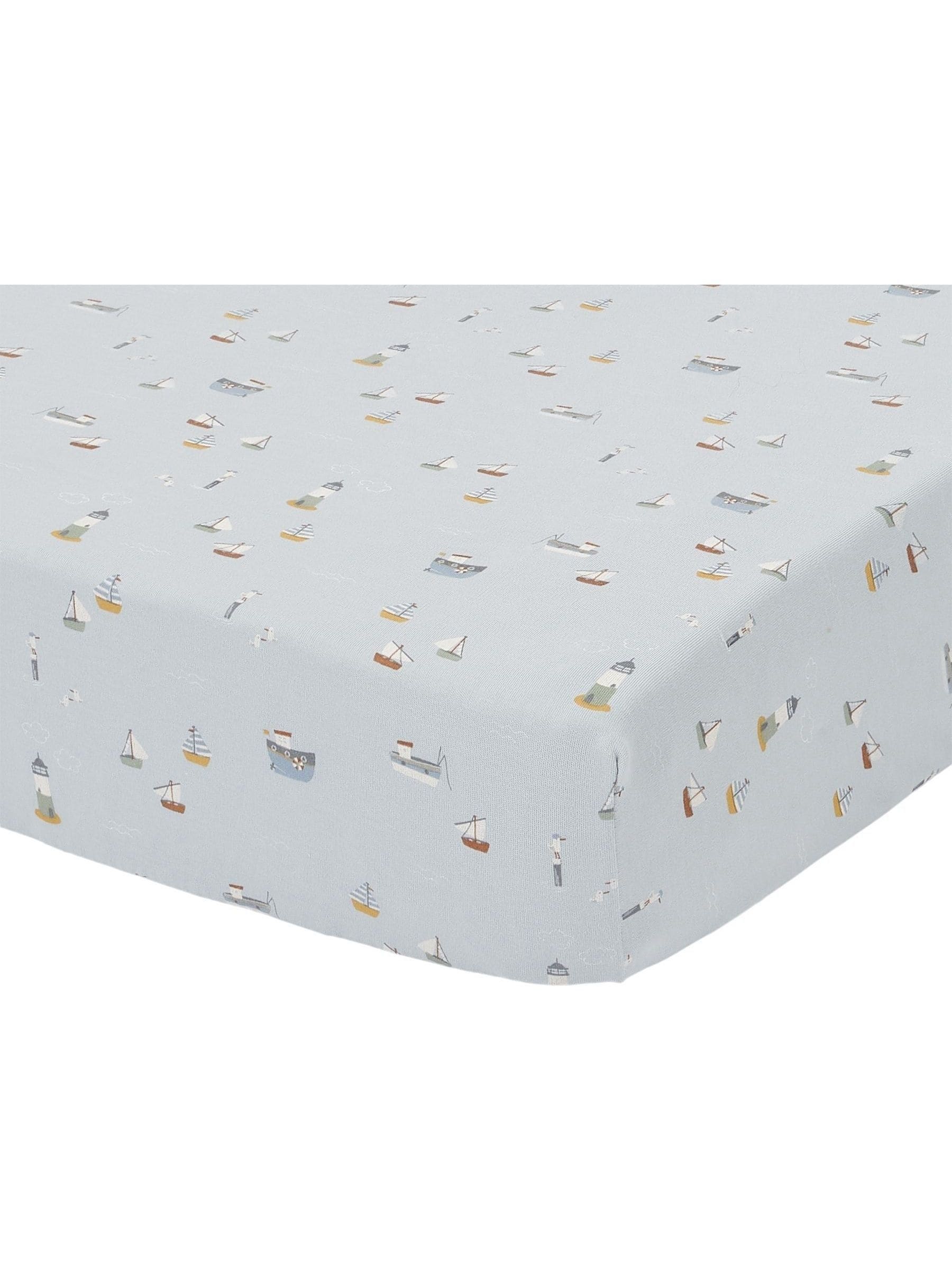 Little Dutch Blue Sailors Bay bassinet sheet, UK version