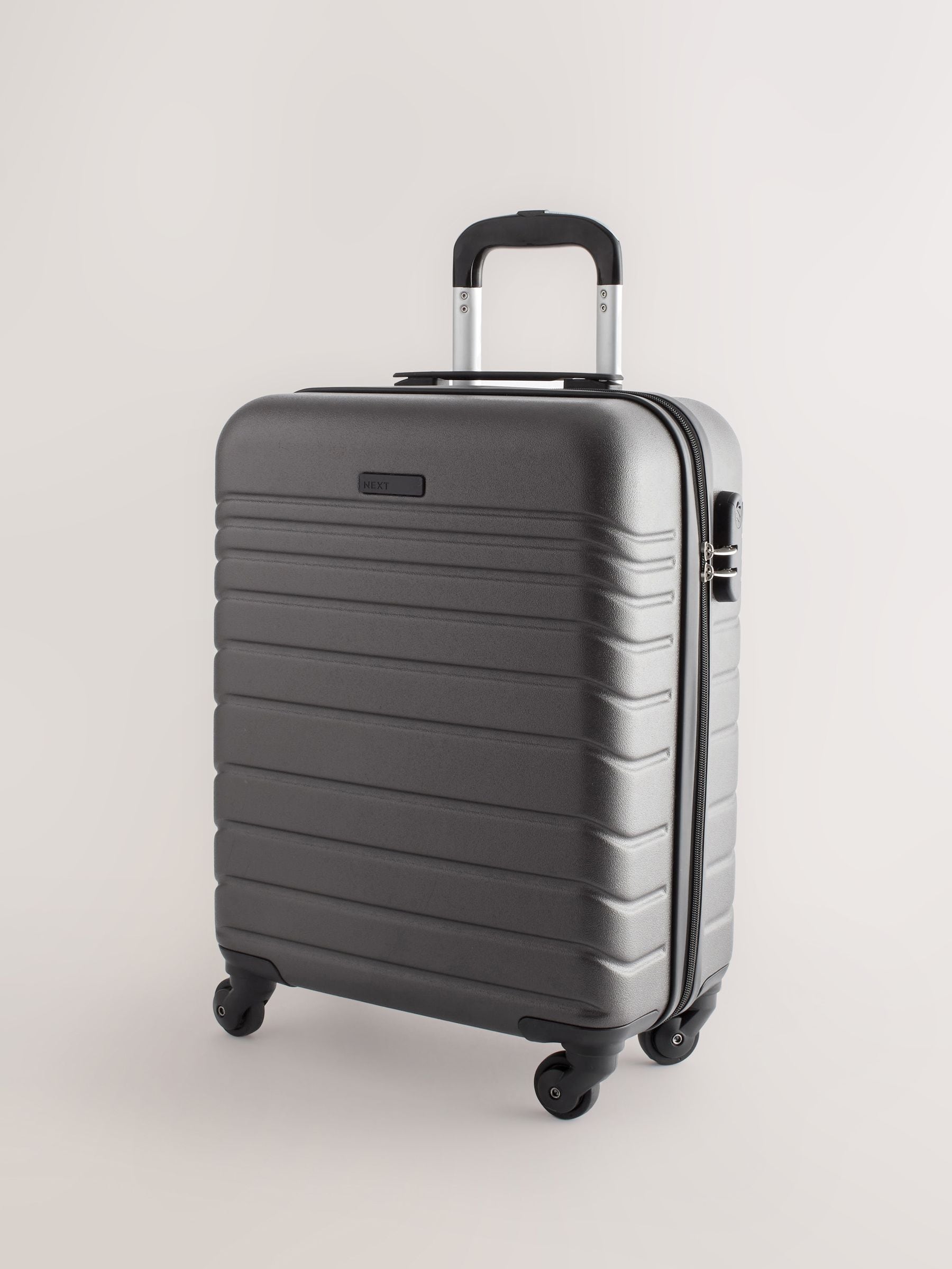 Next grey medium ABS suitcase with 360 wheels, UK version