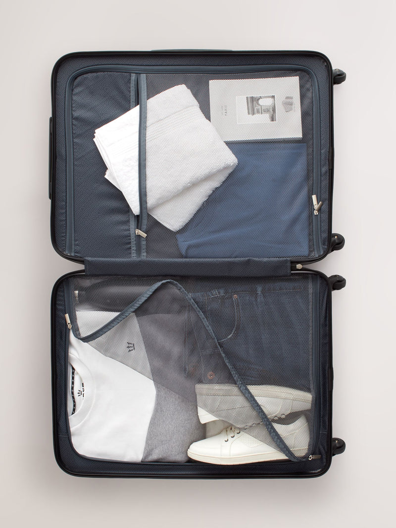 Next grey medium ABS suitcase with 360 wheels, UK version