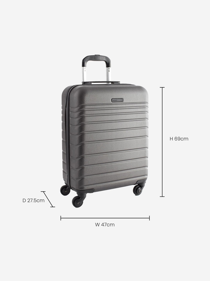Next grey medium ABS suitcase with 360 wheels, UK version