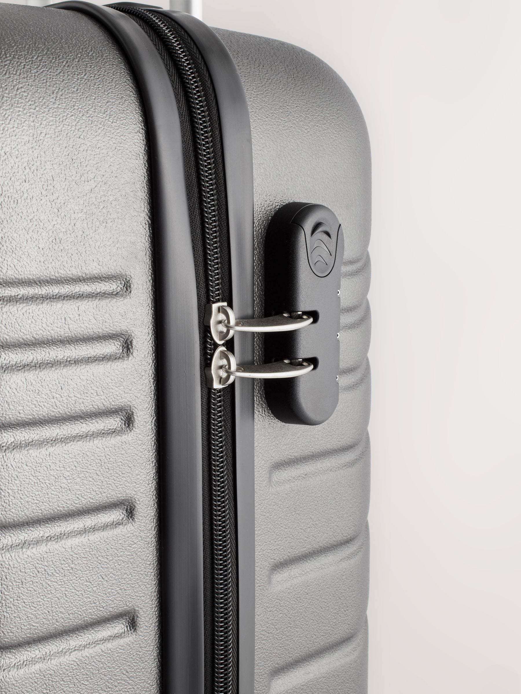 Next grey medium ABS suitcase with 360 wheels, UK version