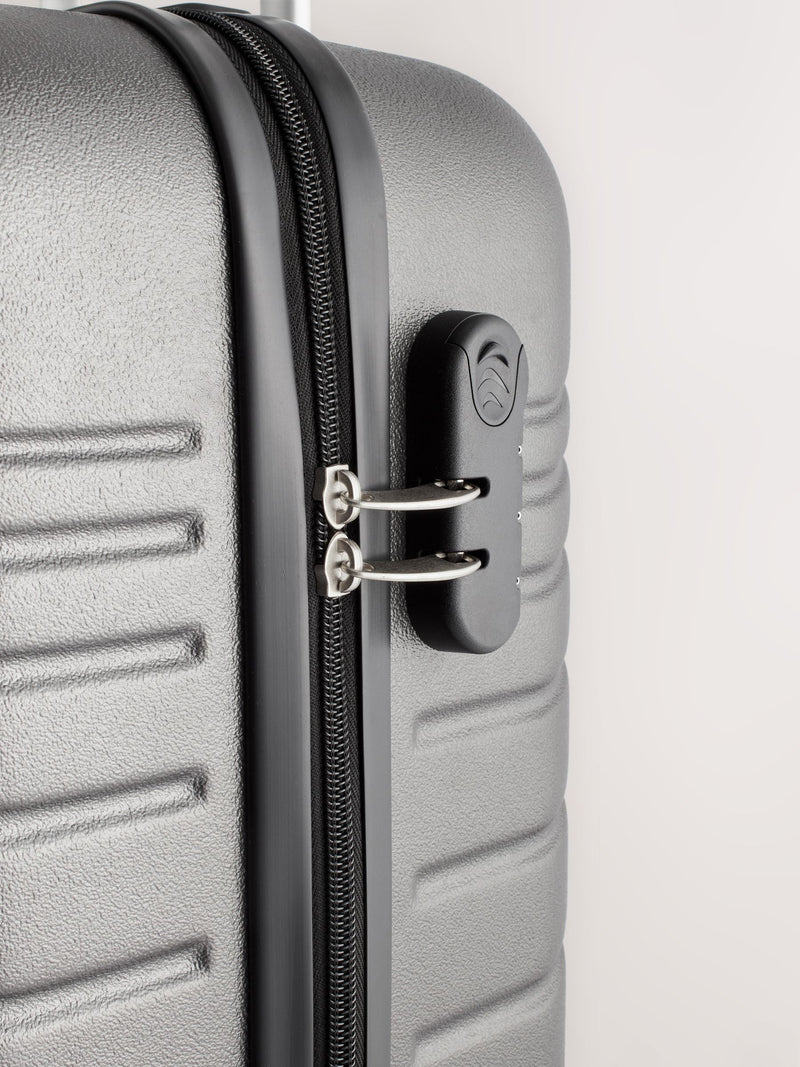 Next grey medium ABS suitcase with 360 wheels, UK version