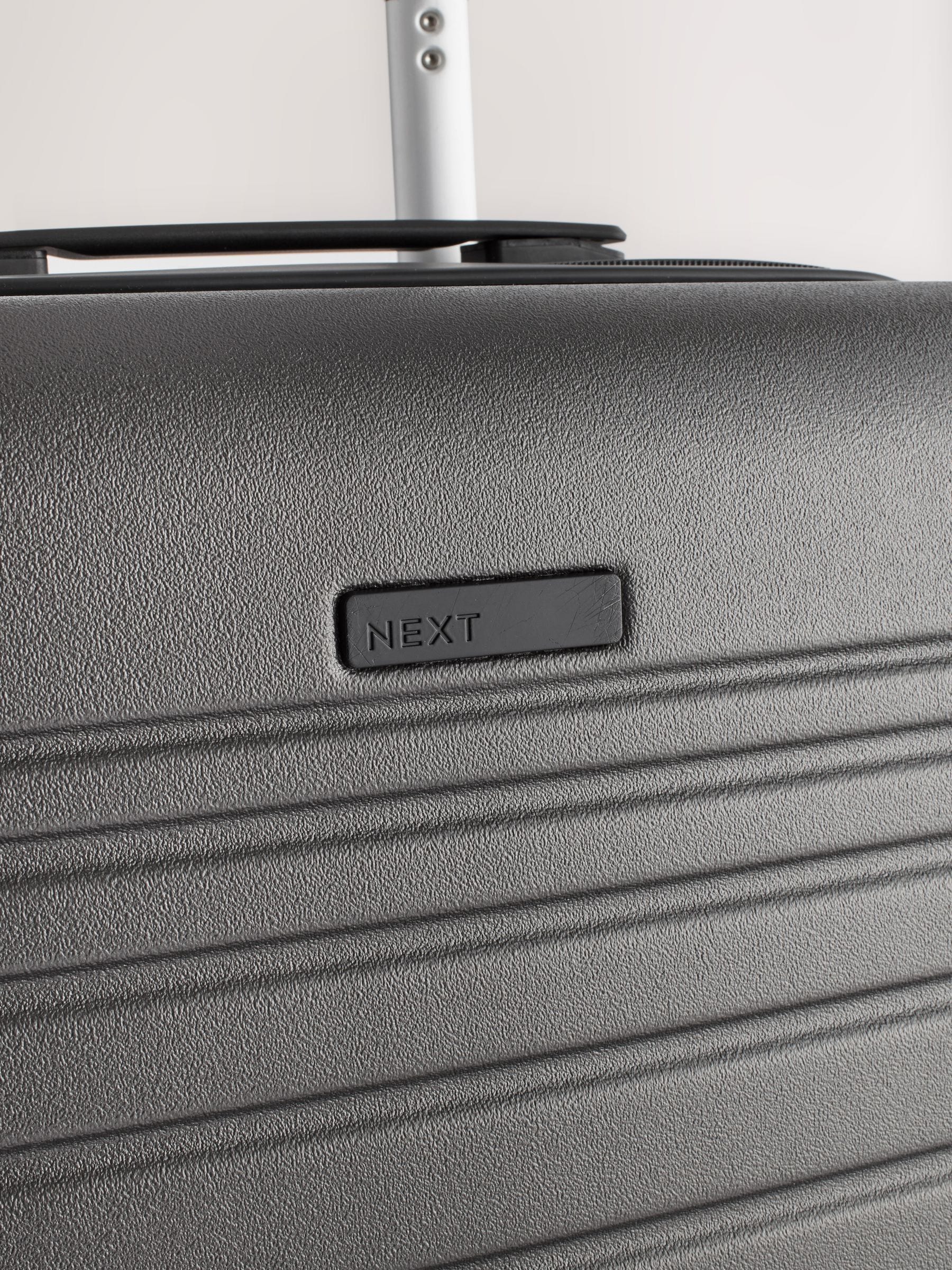 Next grey medium ABS suitcase with 360 wheels, UK version