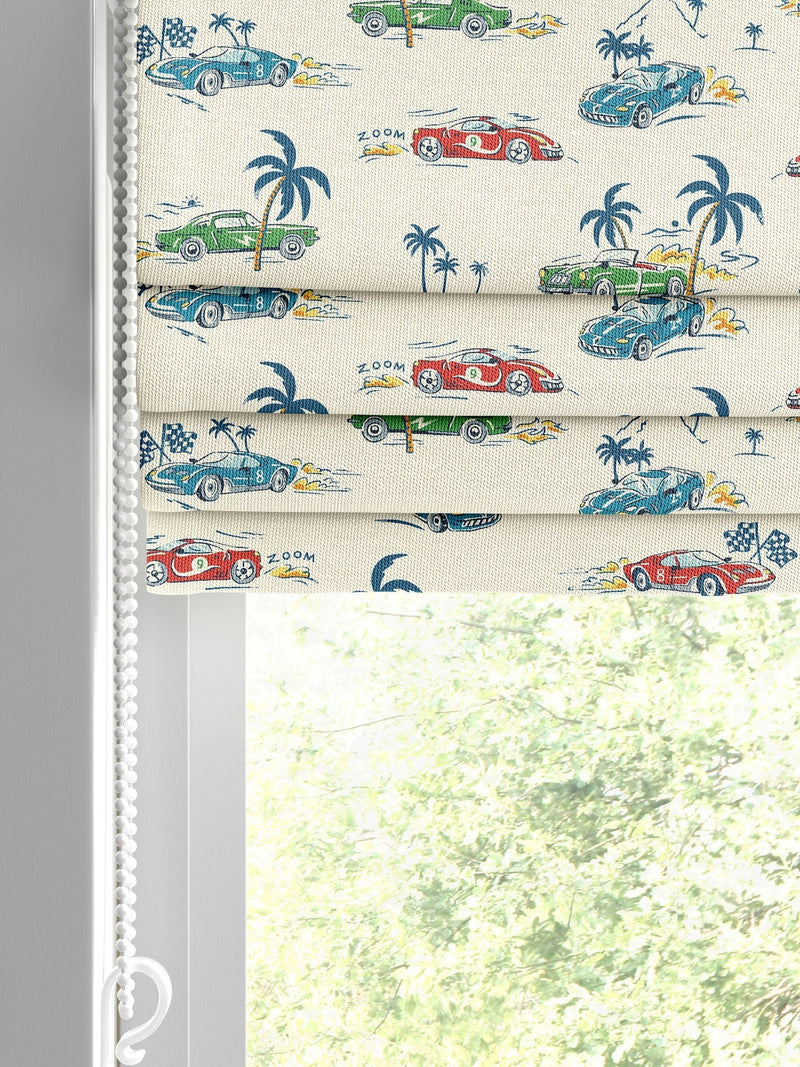 Cath Kidston roman blind with kids fast cars design, UK version