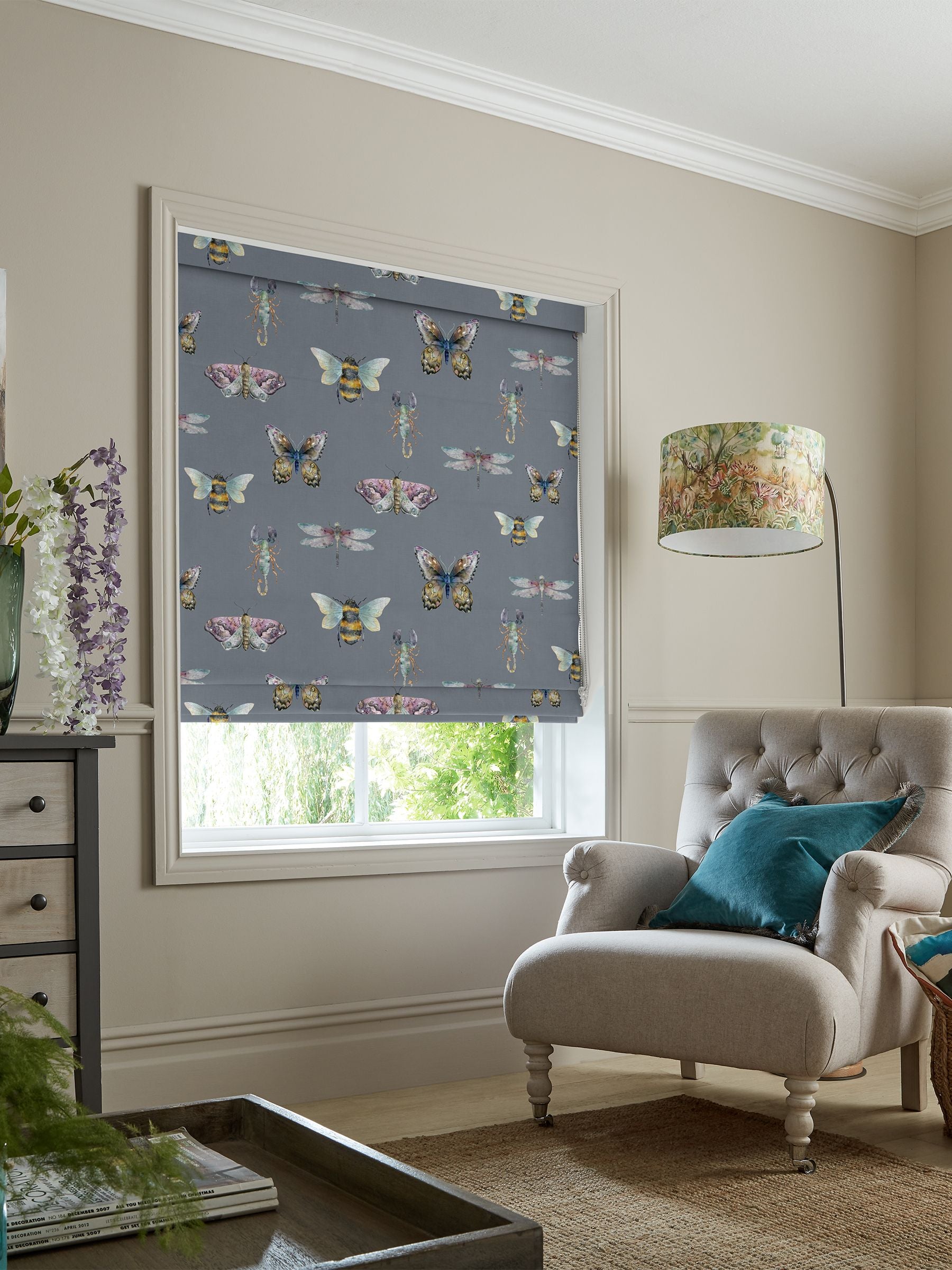 Voyage Maison Fray Roman blind Storm Grey made to measure - British product