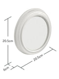 Brookpace Lascelles cream deco style wall clock 25cm - British product