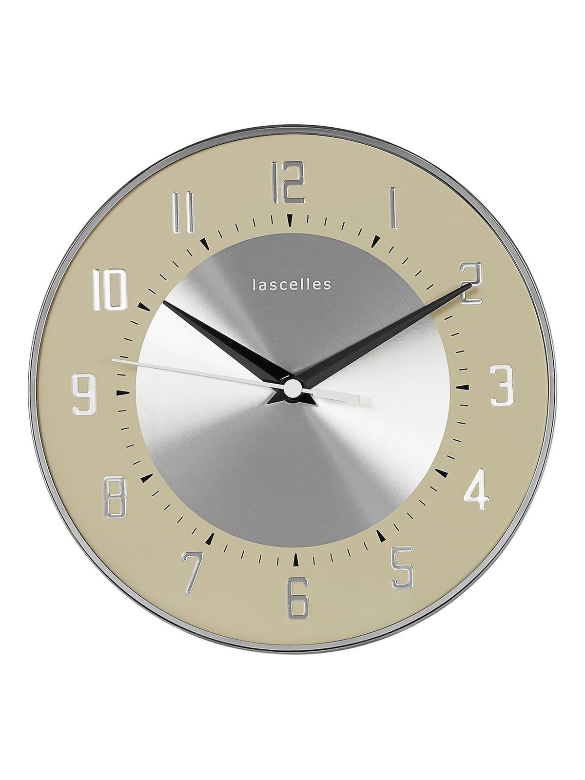 Brookpace Lascelles cream deco style wall clock 25cm - British product