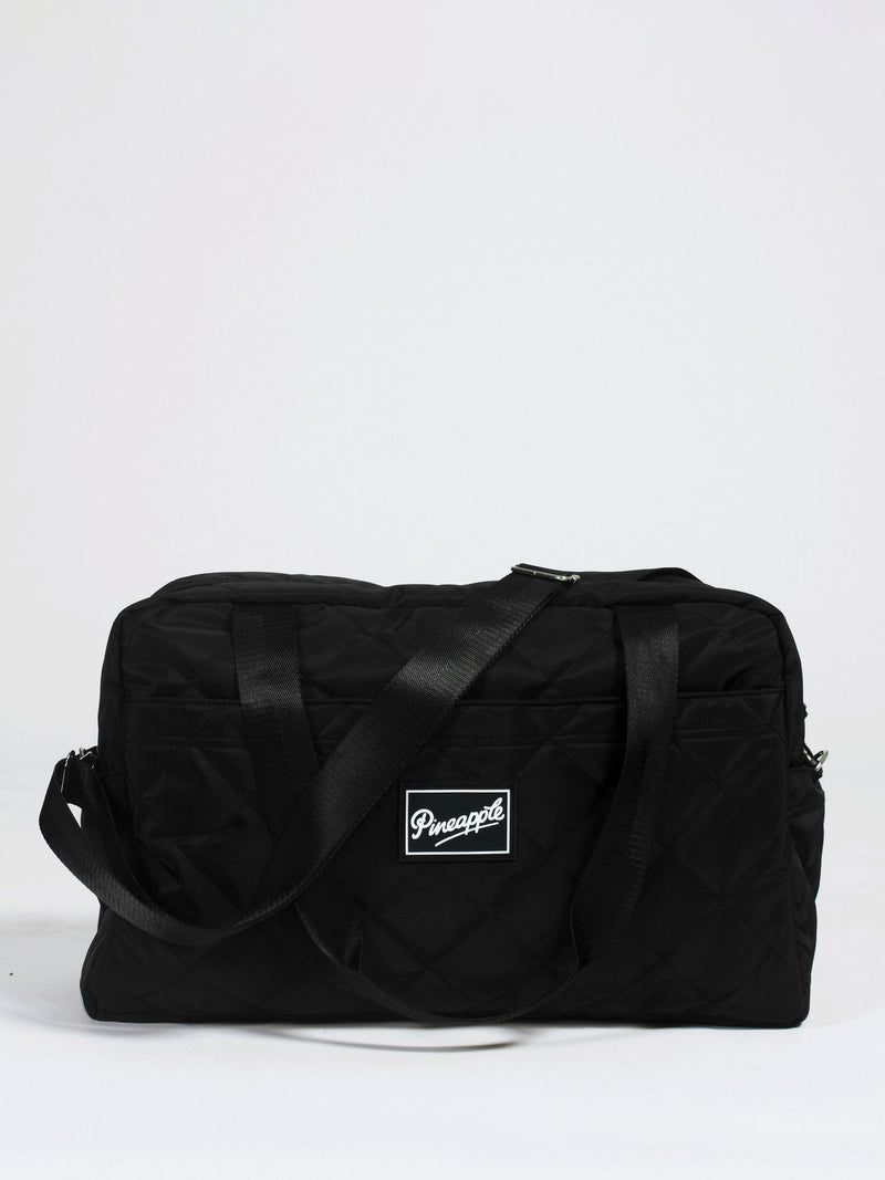 Pineapple black quilted holdall bag, imported from the UK