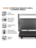 Tower Silver Panini Grill 750W (British brand)
