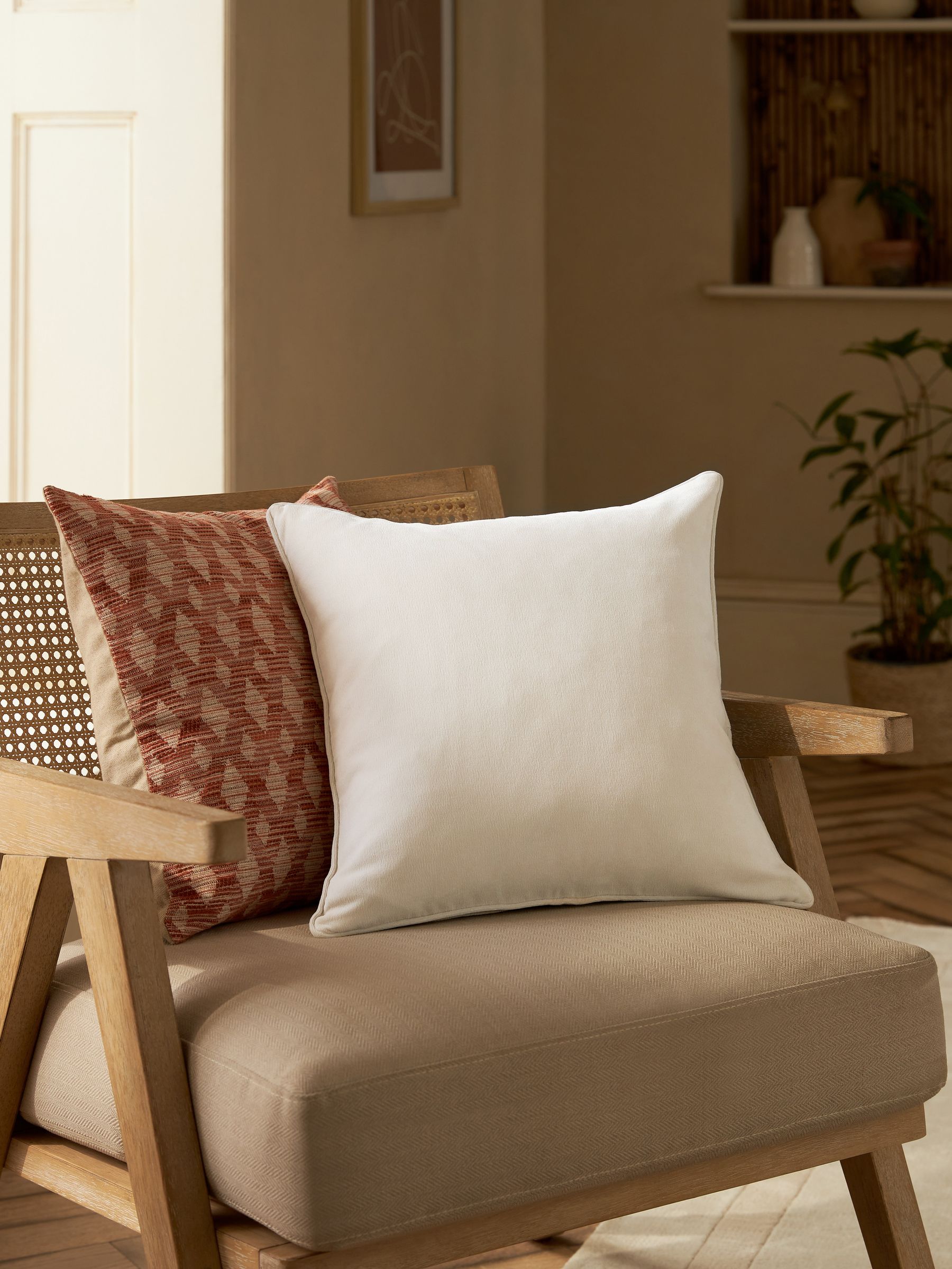 Burnt Orange 59 x 59cm Soft Velour Cushion