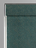 Peacock Jaya roman blind in bronze and gold tones, UK version