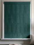 Peacock Jaya roman blind in bronze and gold tones, UK version