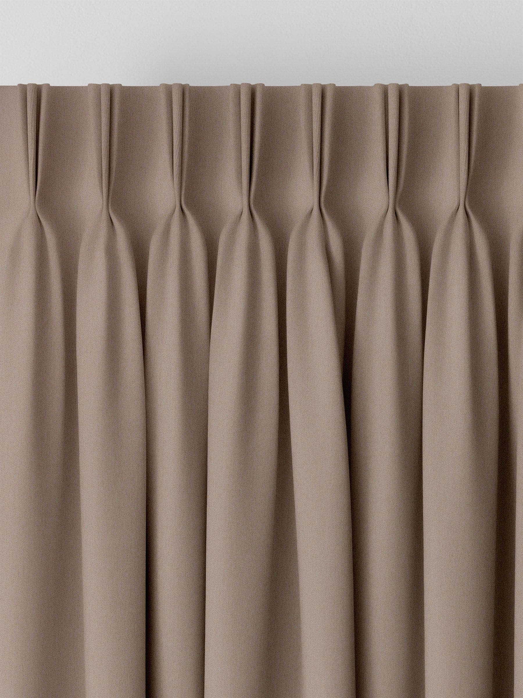 Montero velvet curtains made to measure putty colour (British brand)