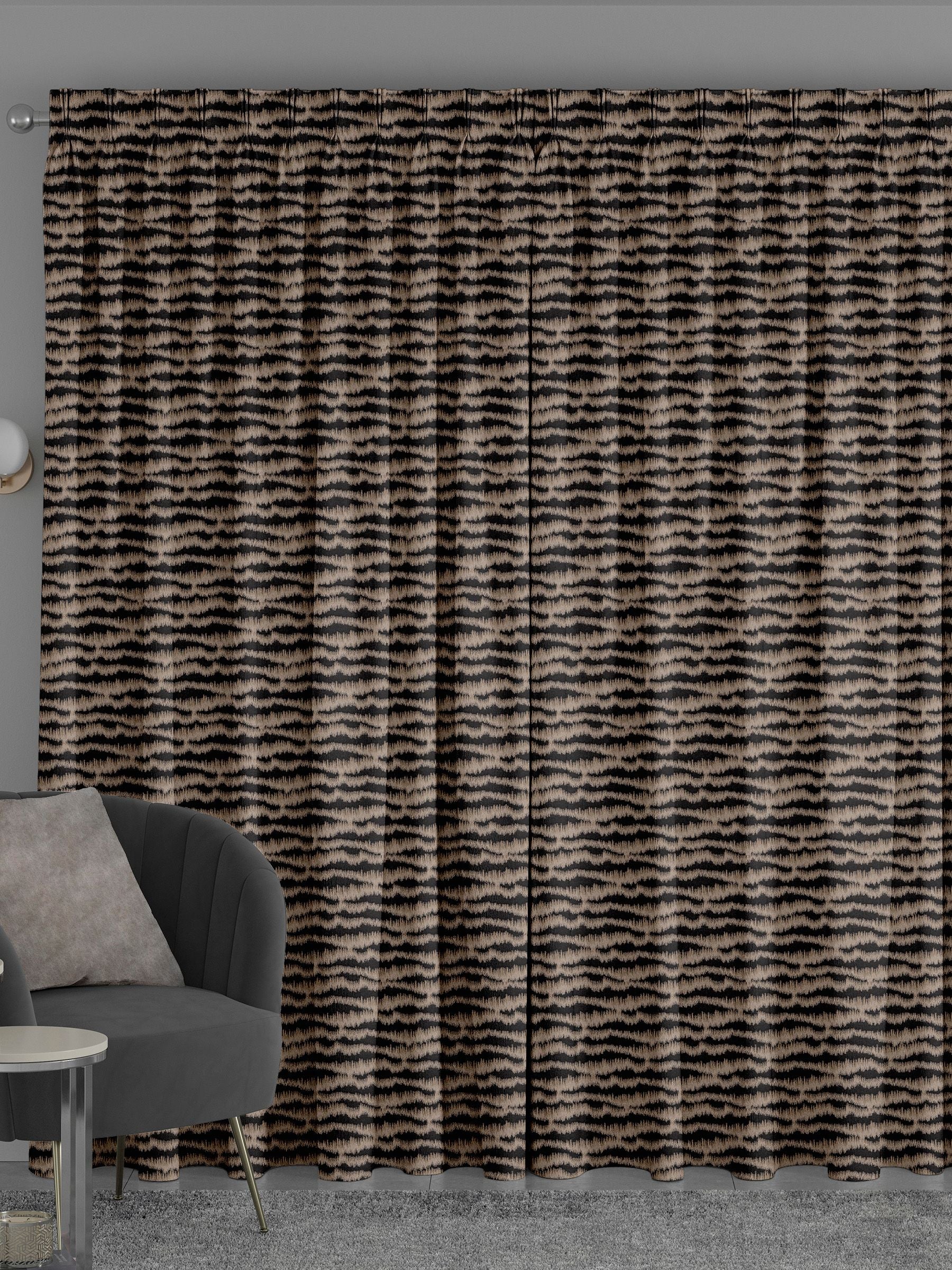 Motte black made to measure curtains, imported from the UK
