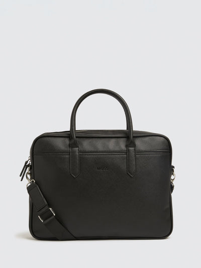 Next MOSS Black Saffiano Attache Bag- Buy online at McGrocer