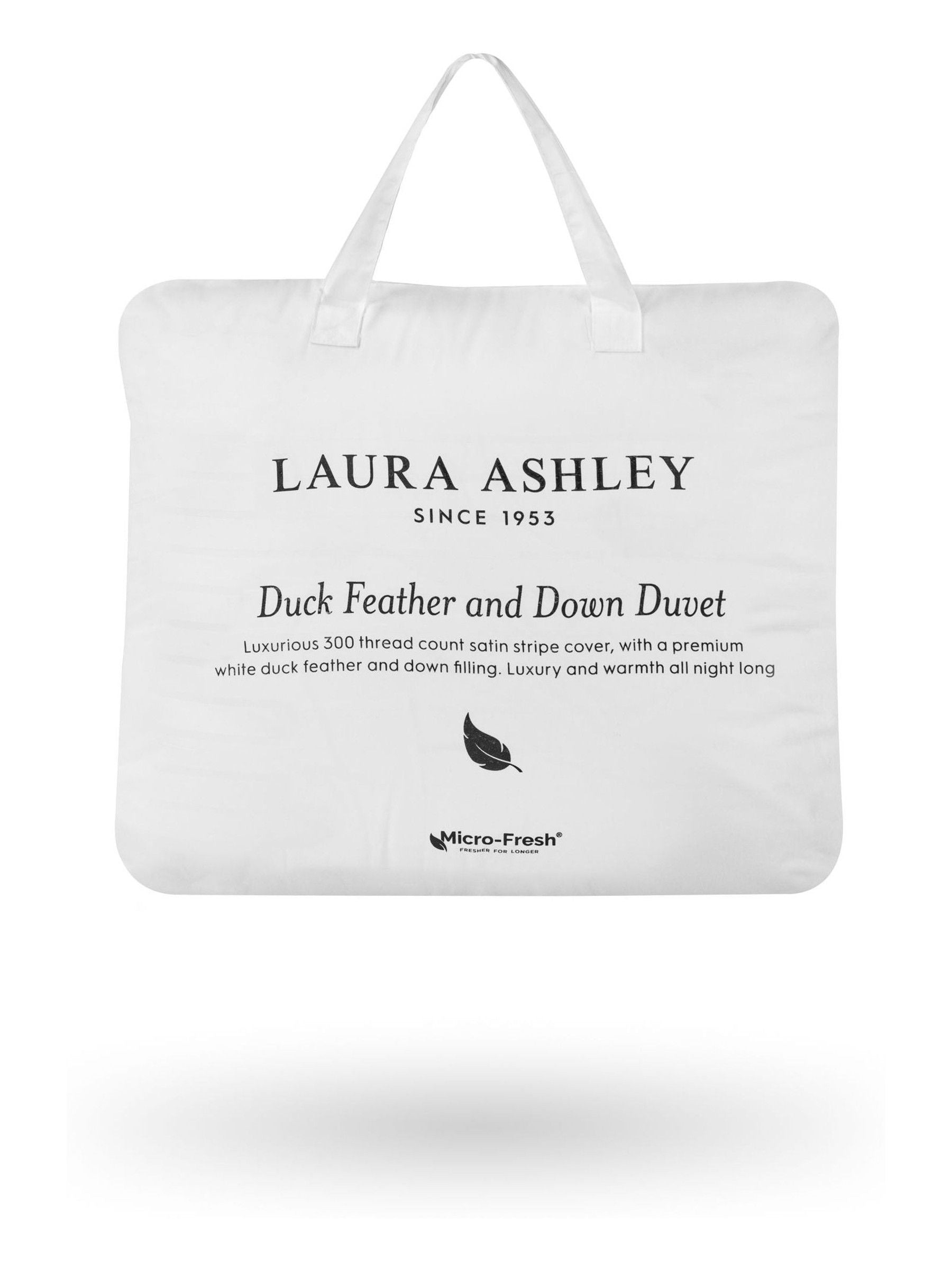 Laura Ashley white 13.5 tog down duvet, UK version