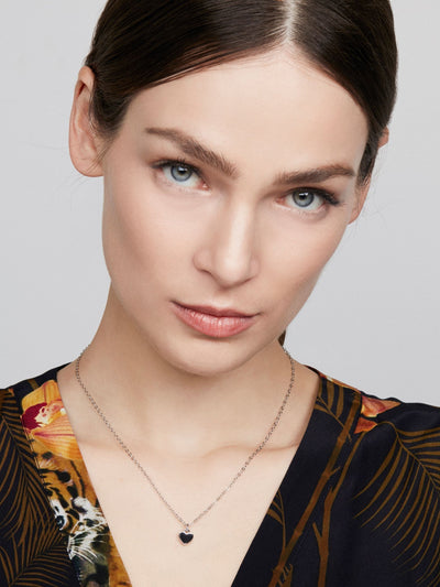 Next Ted Baker Tiny Heart Pendant Necklace Silver Tone 42-47cm Chain- Buy online at McGrocer