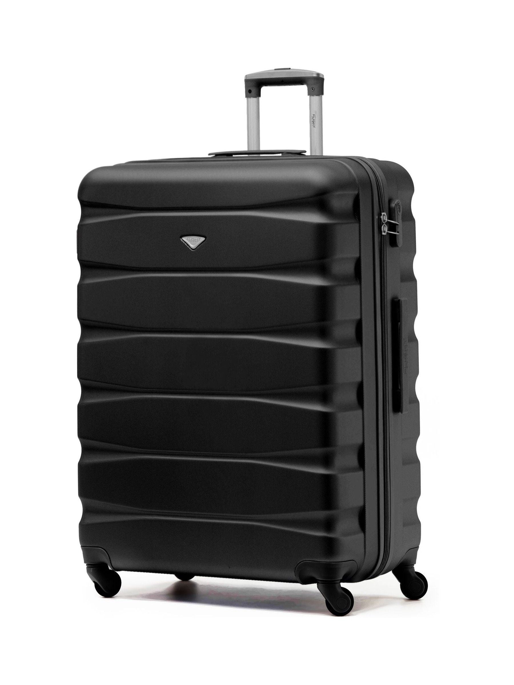 Flight Knight Cream Large Hardcase Lightweight Check-In Suitcase with 4 Wheels 29 inch