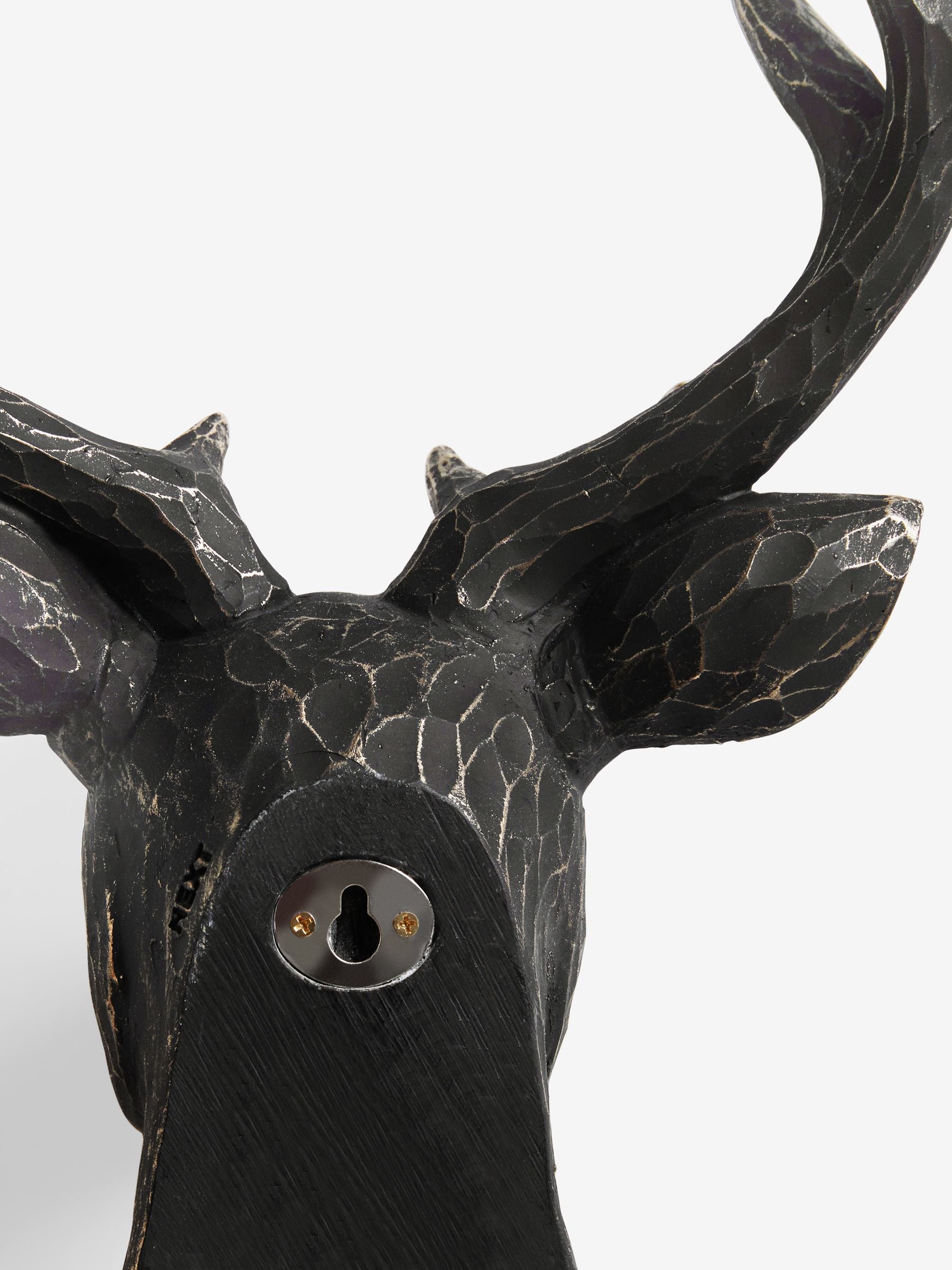 Black metal effect 3D stag head wall art - British product