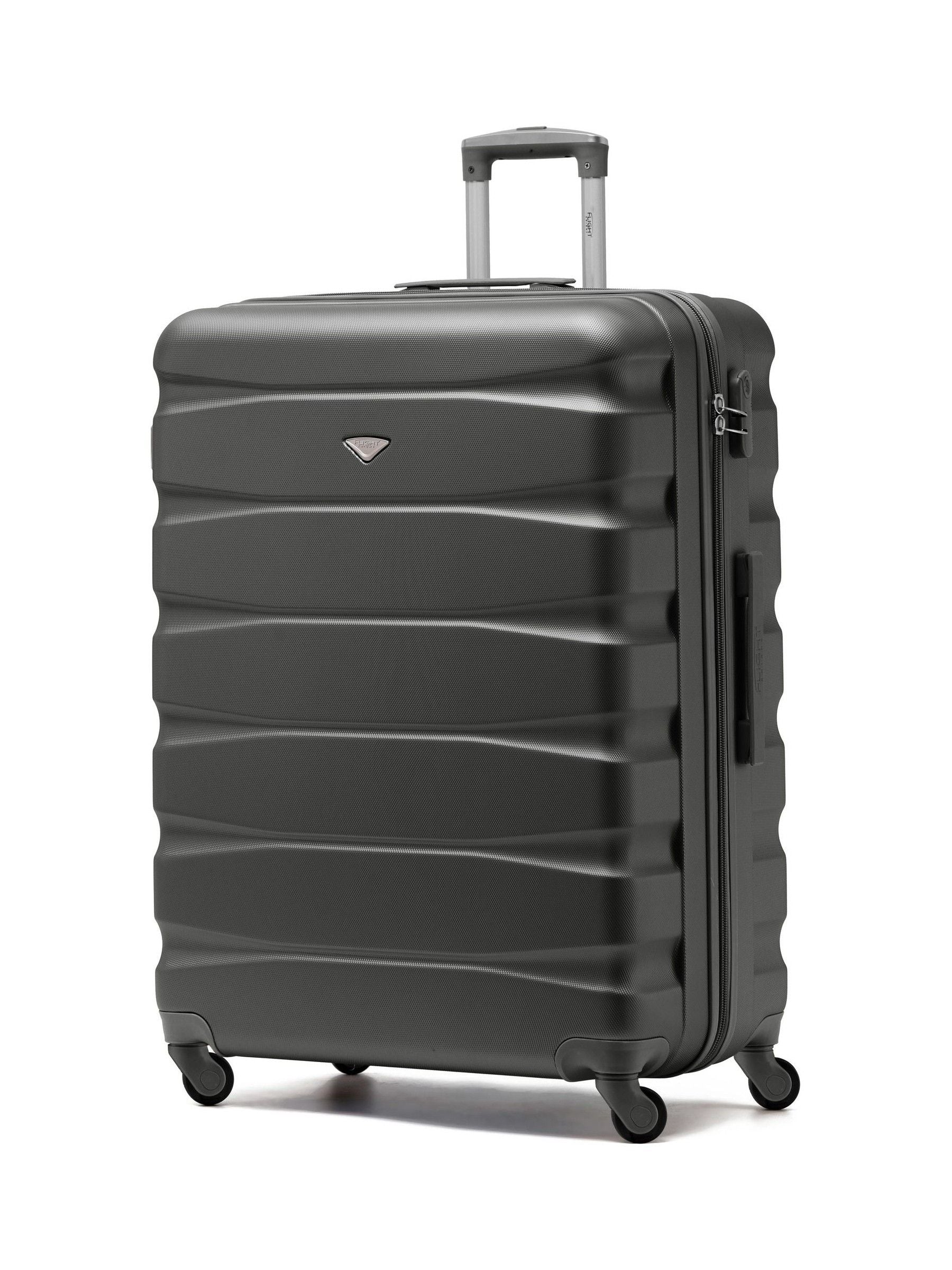 Flight Knight Cream Large Hardcase Lightweight Check-In Suitcase with 4 Wheels 29 inch