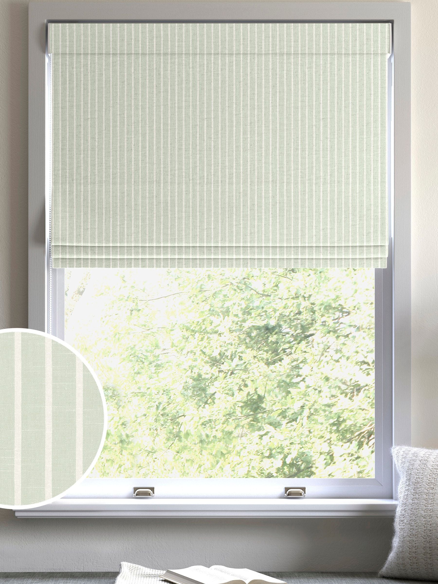 Franklin roman blind in mint green 100% cotton fabric - British product