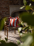 Ellenvale Interiors Red/Blue Outdoor Ruffle Cushion Cover 45 X 45cm