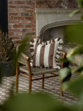 Ellenvale Interiors outdoor ruffle cushion cover brown cream 45x45cm (British brand)