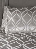 Soiree Silver Belfort Jacquard Duvet Cover Set