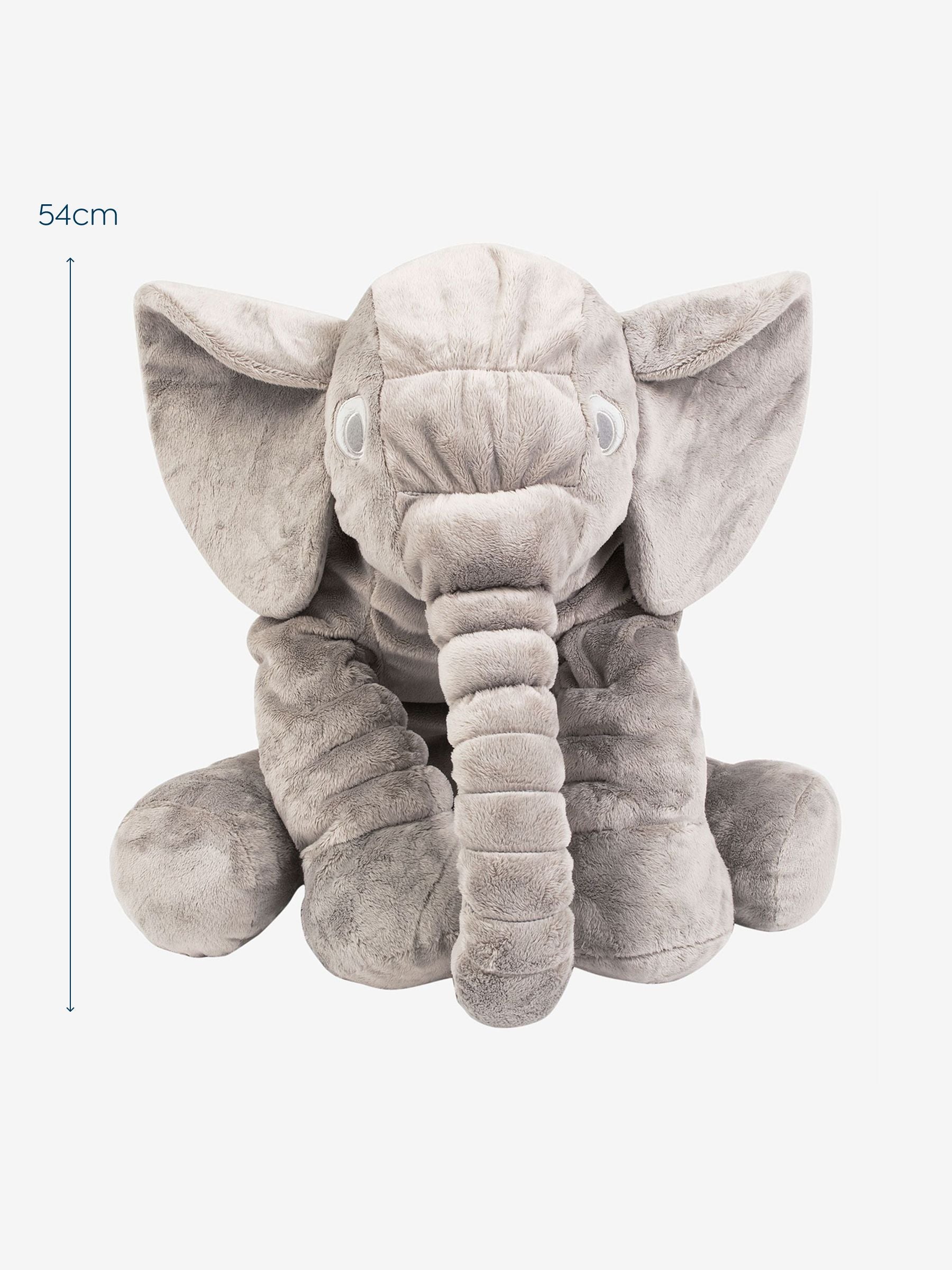 JoJo Maman Bébé grauer Elefanten-Kuschelfreund Plüschtier 54cm (britische Marke)