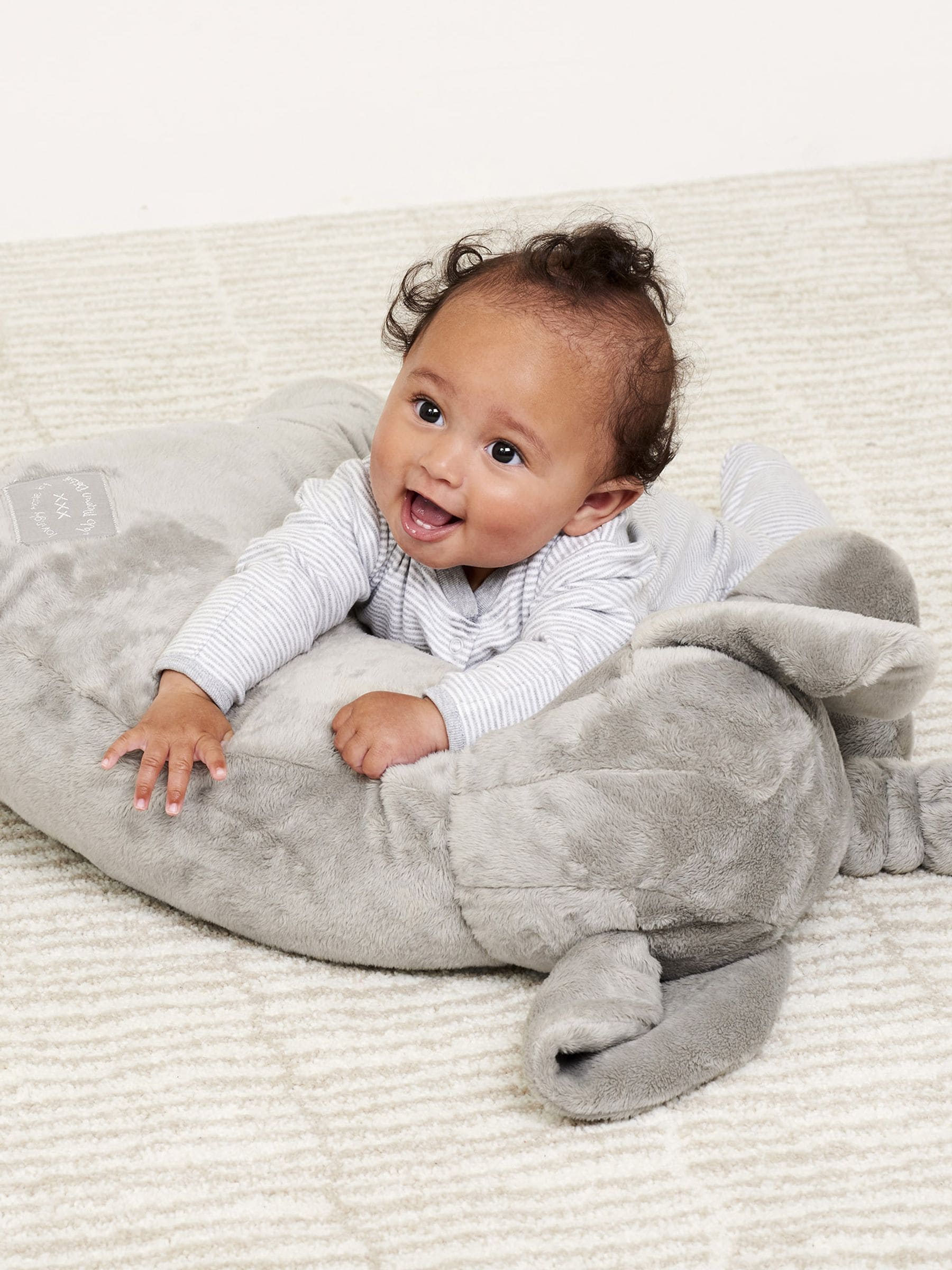 JoJo Maman Bébé grauer Elefanten-Kuschelfreund Plüschtier 54cm (britische Marke)