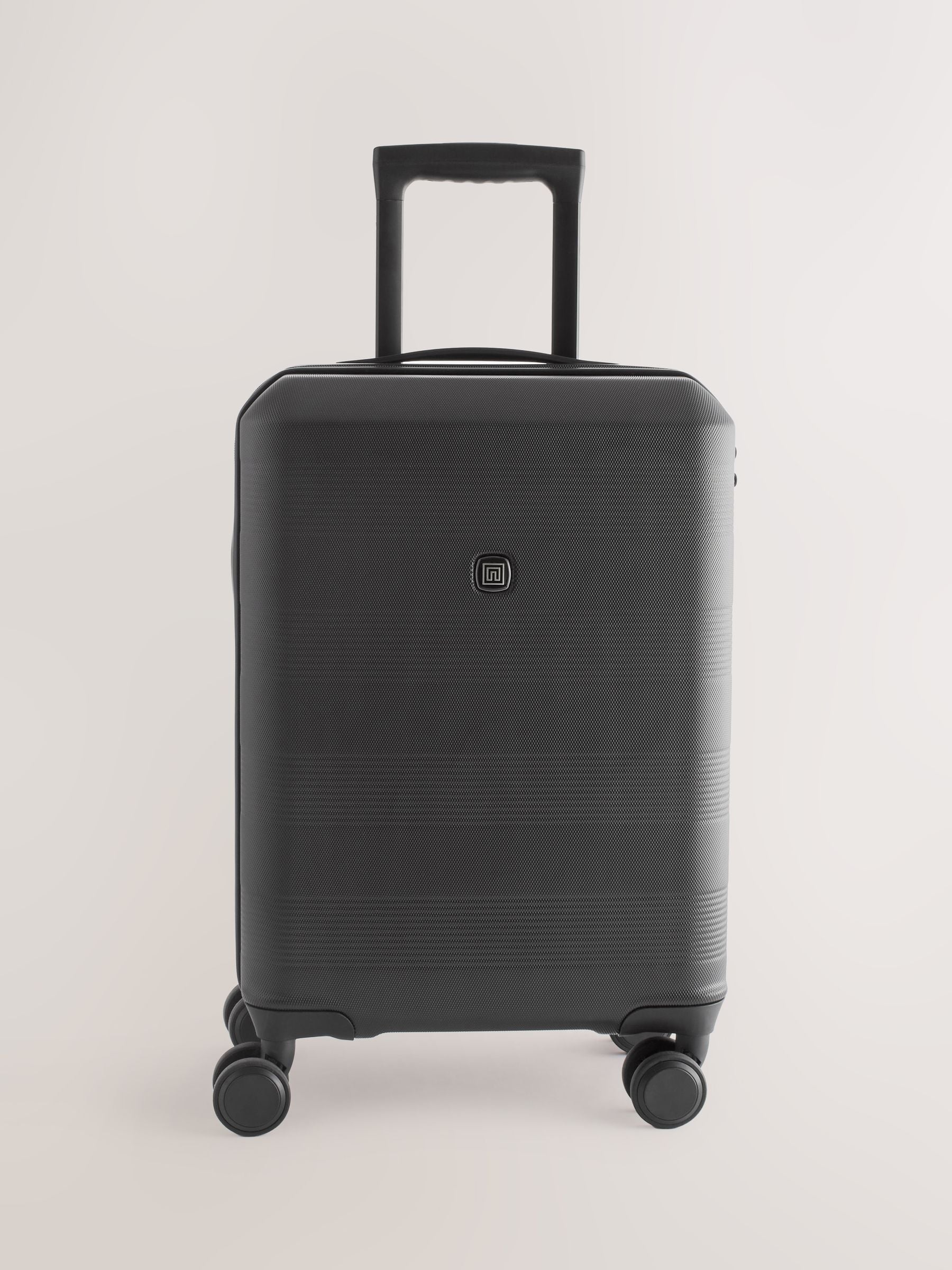 Black medium suitcase with ABS hard shell and TSA lock - British product
