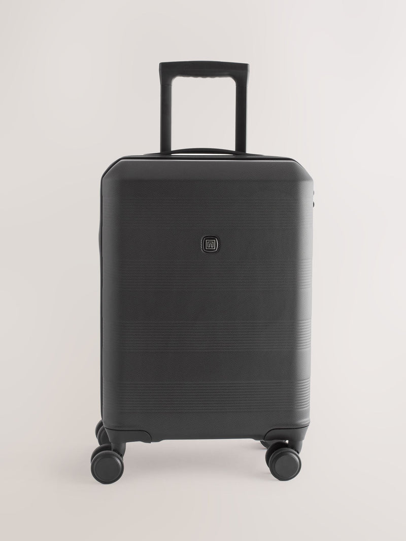 Black medium suitcase with ABS hard shell and TSA lock - British product