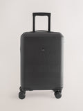 Black medium suitcase with ABS hard shell and TSA lock - British product