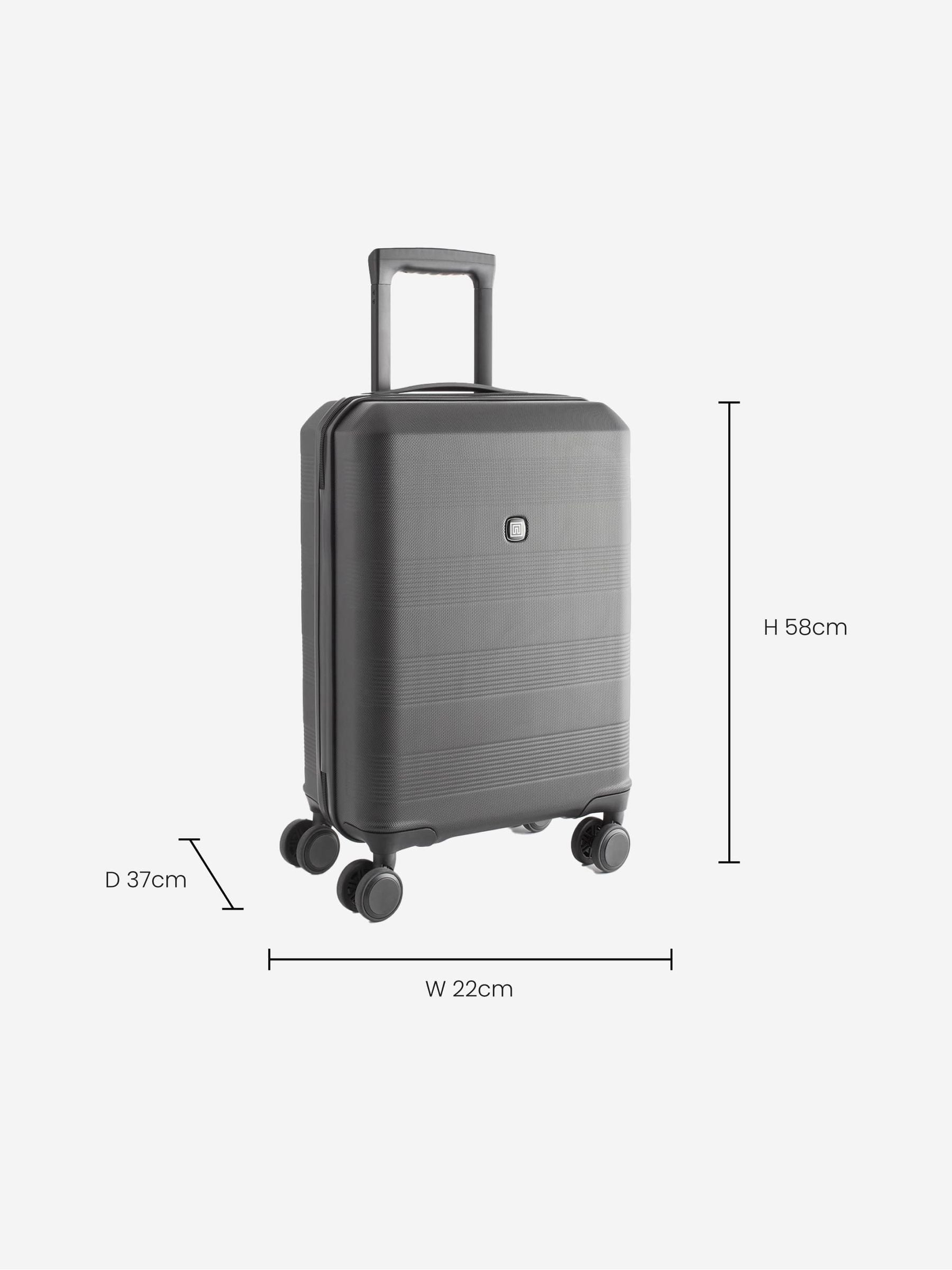 Black medium suitcase with ABS hard shell and TSA lock - British product