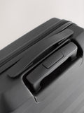 Black medium suitcase with ABS hard shell and TSA lock - British product